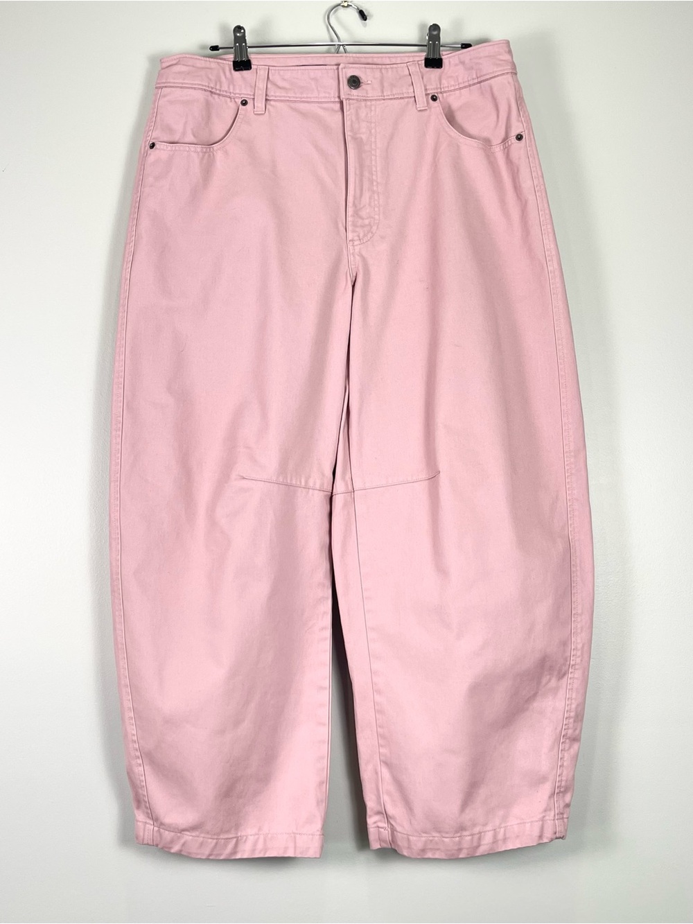 OLD NAVY Women's Extra HIgh-Rise Waist Barrel Leg Pants Mauve Pink Sz.12 Petite